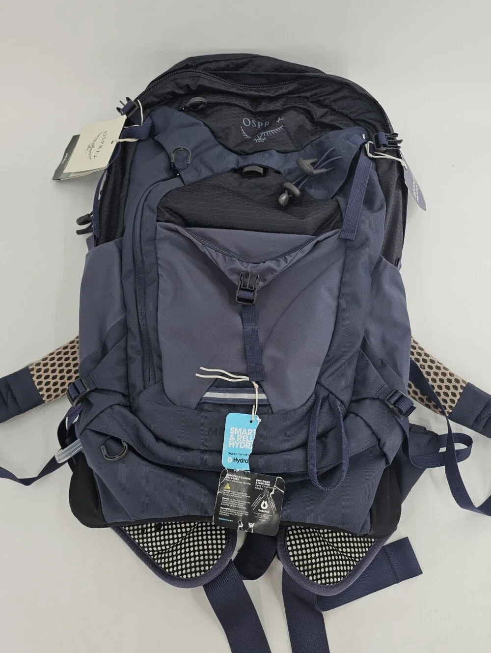 Osprey Mira 22 x-Res Anchor Blue OS Backpack Hike Hydration Sustainable Design